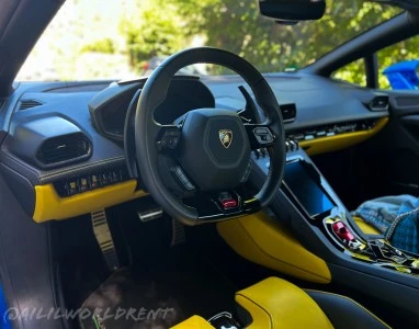 huracan evo spyder inside rent in port hercule monaco