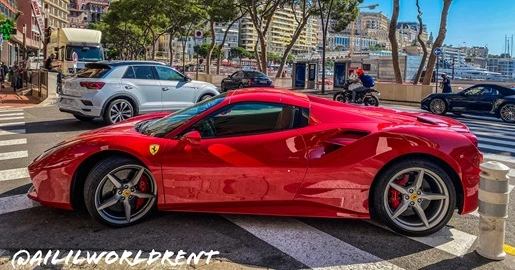 ferrari roma coupe in grey color for rent on french riviera and monaco