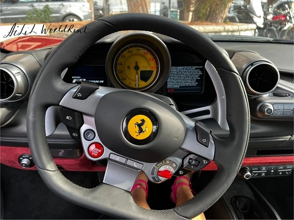steering wheel of ferrari f8 tributo spider