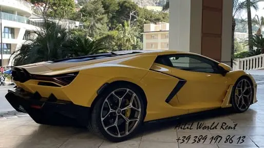 revuelto in yellow color delivered to monaco hotel monte carlo bay